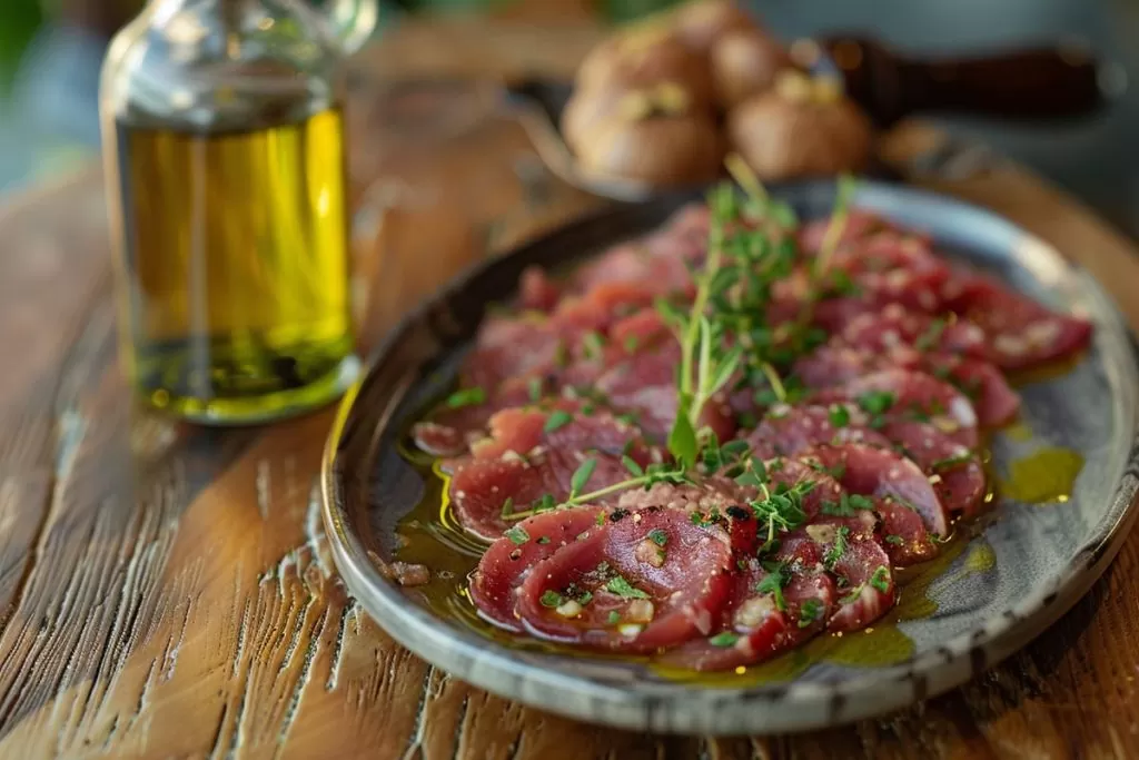 Carpaccio de lambi : une entrée fraîche et exotique