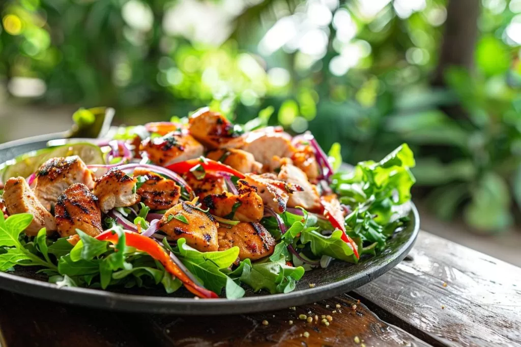 Salade de poulet boucané : une touche fumée pour éveiller les sens