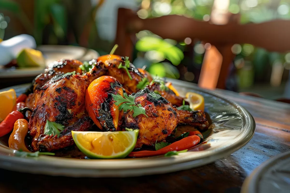 Variation of Pollo Asado with zesty citrus and fiery peppers.