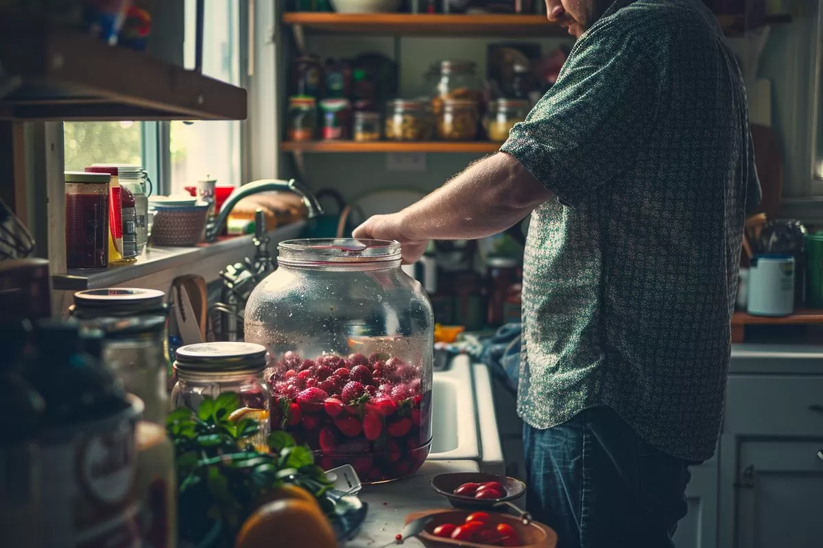 Mixing all ingredients and marinating in the fridge for at least an hour.